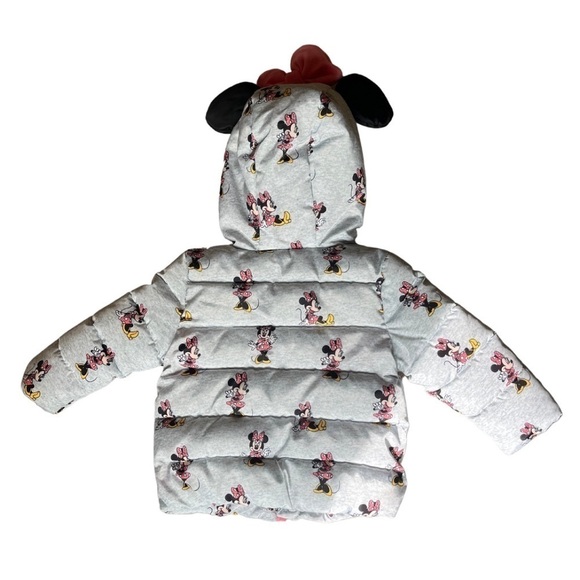 NWOT - Disney Minnie Mouse Winter Puffer  Jacket for baby girls - size 12 months - Picture 2 of 5